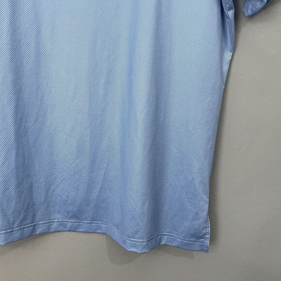 Peter Millar Summer Comfort‎ Polo Shirt Mens Extra Large Blue Square Golf Logo - Picture 11 of 12